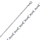 2mm Solid 14K White Gold Flat Mirror Link Chain Necklace 16-22in thumb 0