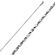 1mm Solid 14K White Gold Diamond-Cut Round Snail Chain Necklace 16-22in thumb 0
