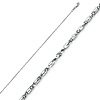 1mm Solid 14K White Gold Diamond-Cut Round Snail Chain Necklace 16-22in