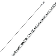 1mm Solid 14K White Gold Diamond-Cut Round Snail Chain Necklace 16-22in