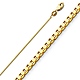 0.8mm Solid 14K Yellow Gold Box Link Chain Necklace 16-24in thumb 0