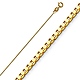 0.5mm 14K Yellow Gold Solid Box Link Chain Necklace 16-22in thumb 0