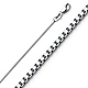 0.8mm 14K White Gold Solid Box Link Chain Necklace 16-24in thumb 0