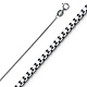 0.6mm Solid 14K White Gold Solid Box Link Chain Necklace 16-24in thumb 0