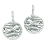 Elliot Skye Sterling Silver Wave Design Cubic Zirconia Drop Earrings