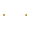 3mm High Polish 14K Yellow Gold Ball Stud Earrings
