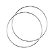 Polished Endless Extra Large Hoop Earrings - 14K White Gold 1.5mm x 2.25 inch thumb 0