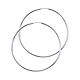 Polished Endless Large Hoop Earrings - 14K White Gold 2mm x 2.16 inch thumb 0