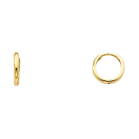 Small 14K Yellow Gold Huggies Earrings 2mmx10mm