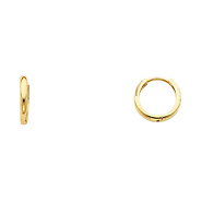 Small 14K Yellow Gold Huggies Earrings 2mmx10mm