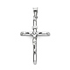 Medium Rod Crucifix Pendant in 14K White Gold - Classic thumb 0