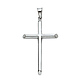 Large Rod Cross Pendant in 14K White Gold - Classic thumb 0