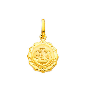 Small 14K Yellow Gold Baptism Pendant