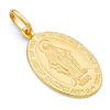 Small Our Lady Of Guadalupe Oval Medal Pendant in 14K Yellow Gold