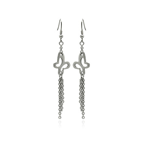 Open Butterfly Tassel Earrings