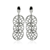 3 Hanging Outline Disc Stainless Steel Earring