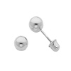 4mm 14K White Gold Ball Stud Earrings