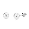 5mm Solid Gold Ball Stud Earrings in 14K White Gold