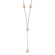 Sterling Silver Cultured Pink Pearl Y-Necklace