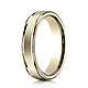 4mm Satin Center Rimmed Wedding Band by Benchmark in 14K Yellow Gold thumb 0