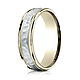 6mm WG Hammered Rounded Edge Wedding Band by Benchmark Rings in 14K Two-Tone Gold thumb 0