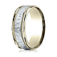 8mm WG Hammered Rounded Edge Wedding Band by Benchmark Rings in 14K Two-Tone Gold thumb 0