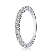 2.5mm 12-Stone Round Diamond Wedding Band by Benchmark in 14K White Gold 0.48 ctw