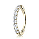 3mm 9-Stone Round Diamond Wedding Band by Benchmark in Solid 14K Yellow Gold 0.72ctw thumb 0