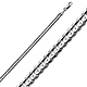 3mm 14K White Gold Solid Concave Curb Cuban Link Chain Necklace 16-30in thumb 0