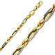 3.5mm 14K Yellow Gold Solid Men's Diamond Cut Milano Rope Chain-Necklace 20-26in thumb 0