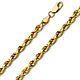 5mm 14K Yellow Gold Men's Diamond-Cut Rope Chain Bracelet 8.5in thumb 0