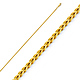 1.7mm 14K Yellow Gold Solid Flat Square Franco Chain Necklace 16-24inch thumb 0