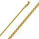 2mm Solid 14K Yellow Gold Flat Open Spiga Wheat Chain Necklace 16-24inch thumb 0