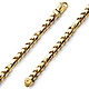 6mm 14K Yellow Gold Solid Men's Fancy Franco Chain Necklace 26in thumb 0