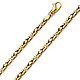 4.7mm Solid 14K Yellow Gold Solid Men's Fancy Byzantine Chain Bracelet 8.5in thumb 0