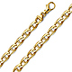 6.5mm 14K Yellow Gold Solid Men's Fancy Handmade Mariner Chain Bracelet 8.5in thumb 0