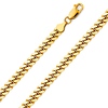 6mm 18K Yellow Gold Men's Miami Cuban Link Chain Necklace 20-30in