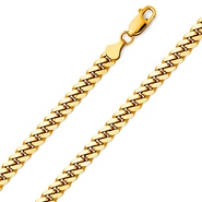 6mm 18K Yellow Gold Men's Miami Cuban Link Chain Necklace 20-30in