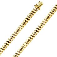 6mm 14K Yellow Gold Men's Miami Cuban Link Chain Necklace 22-30in