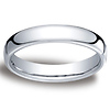 4.5mm Euro Comfort-Fit Flat Classic Wedding Band - 14K, 18K White Gold