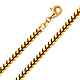 4.25mm 18K Yellow Gold Solid Men's Square Franco Chain Necklace 20-30in thumb 0