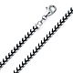 4.25mm 18K White Gold Solid Men's Square Franco Chain Necklace 20-30in thumb 0
