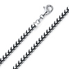 4.25mm 14K White Gold Solid Men's Square Franco Chain Necklace 20-30in