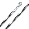 5mm 14K White Gold Solid Men's Square Franco Chain Necklace 20-30in