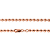3mm Solid 14K Rose Gold Solid Ball Bead Chain Necklace 20-30in