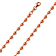 5mm Solid 14K Rose Gold Solid Men's Moon-Cut Ball Chain Necklace 20-30in thumb 0