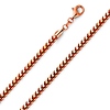 3.7mm 14K Rose Gold Solid Franco Chain Necklace 20-30in