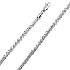 4mm Solid 14K White Gold Men's Diamond-Cut Box Chain Necklace 20-30in
