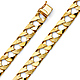 Men's 10mm 14K Yellow Gold Solid Nugget Square Cuban Link Bracelet 8.5in thumb 0