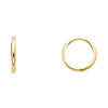 Domed 14K Yellow Gold Huggie Earrings - 2mm x 15mm